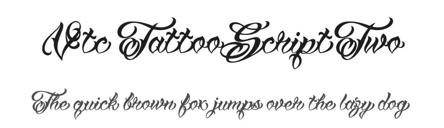 Vtc TattooScriptTwo by Larry E.Yerkes - Vigilante Typeface Corporation V.T.C. — Script Font