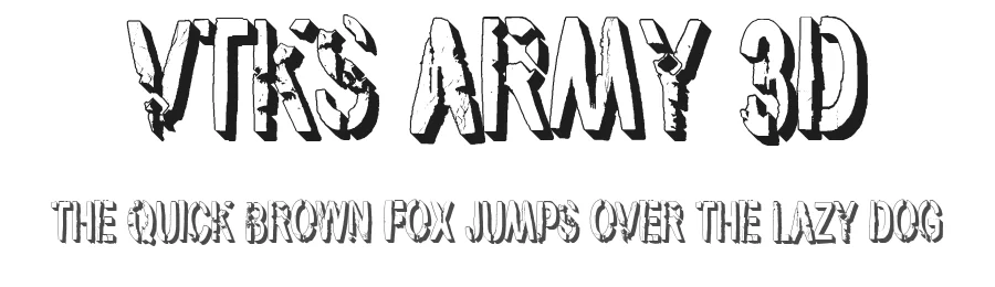 vtks army 3d by douglas vitkauskas — Display Font