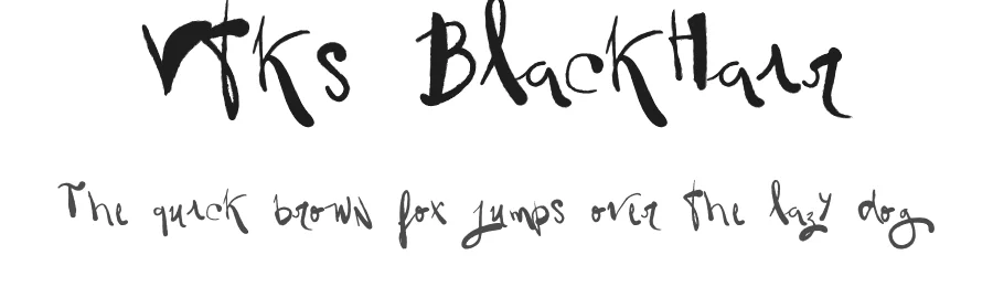Vtks BlackHair by douglas vitkauskas — Display Font