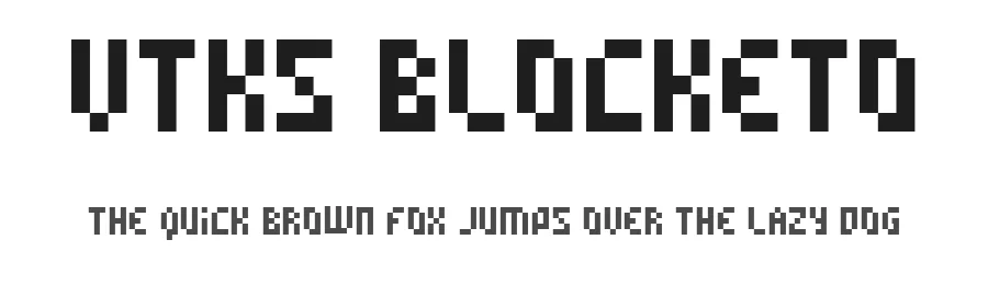vtks blocketo by douglas vitkauskas — Display Font