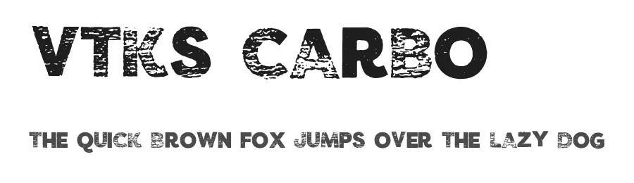vtks carbo 753 by douglas vitkauskas — Display Font