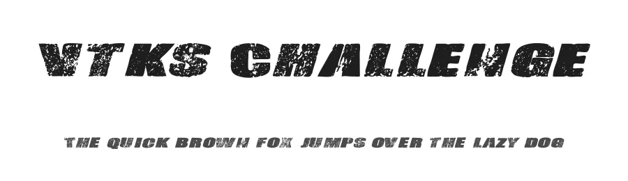 Vtks Challenge by douglas vitkauskas — Display Font