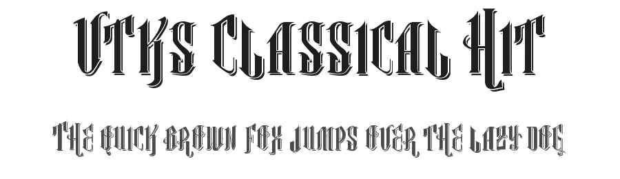 Vtks Classical Hit by douglas vitkauskas — Display Font