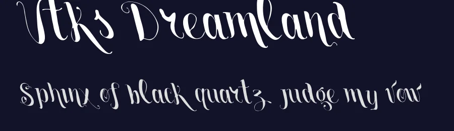 Vtks Dreamland555 by Douglas Vitkauskas — Script Font — thumbnail 2
