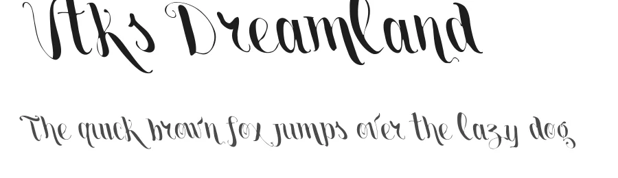 Vtks Dreamland555 by Douglas Vitkauskas — Script Font