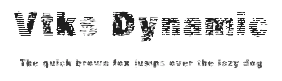 Vtks Dynamic by douglas vitkauskas — Display Font