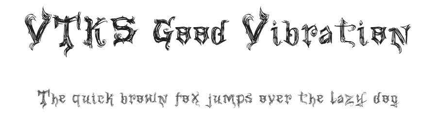 VTKS Good Vibration by douglas vitkauskas — Display Font