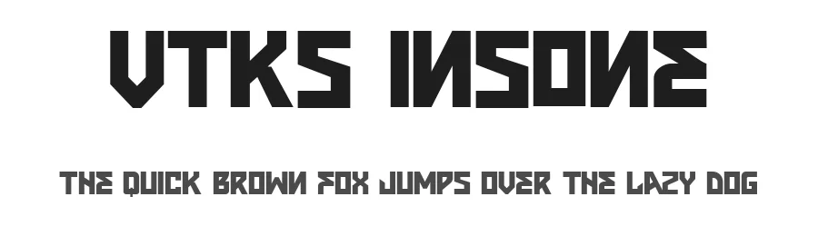 VTKS INSONE by douglas vitkauskas — Display Font