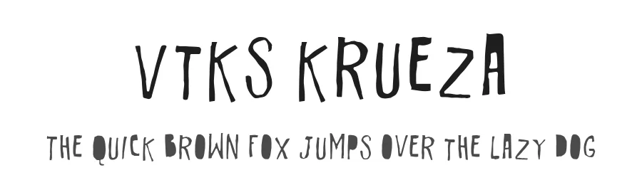 Vtks Krueza by douglas vitkauskas — Display Font