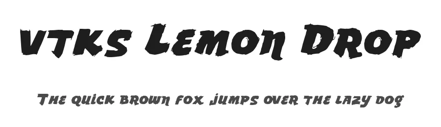 vtks Lemon Drop by douglas vitkauskas — Display Font
