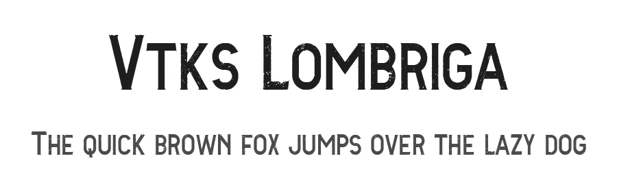 Vtks Lombriga by douglas vitkauskas — Display Font