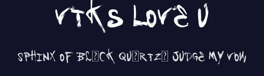 Vtks Love U by Douglas Vitkauskas — Display Font — thumbnail 2