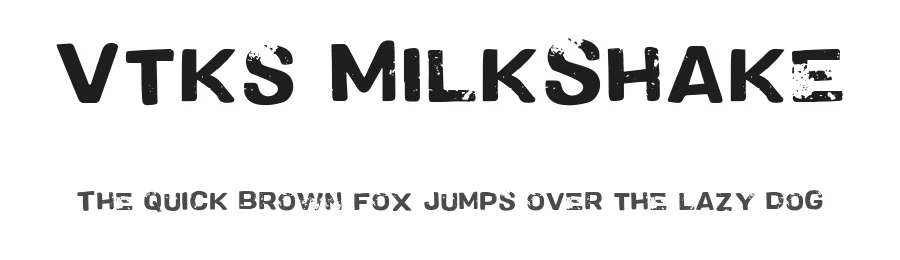 Vtks MilkShake by douglas vitkauskas — Display Font