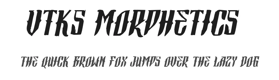 Vtks Morphetics 2 by douglas vitkauskas — Display Font