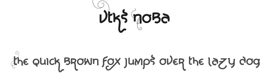 Vtks Noba by douglas vitkauskas — Display Font