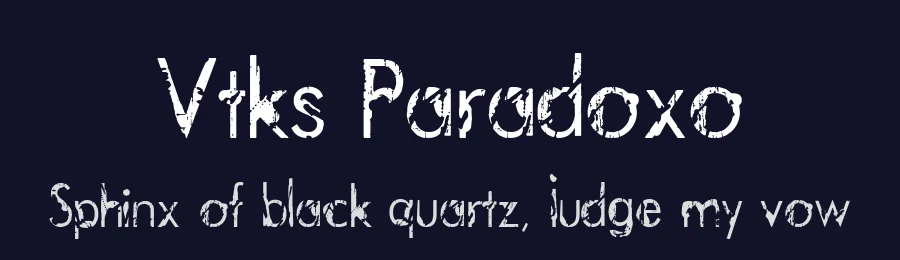 Vtks Paradoxo by Douglas Vitkauskas — Display Font — thumbnail 2