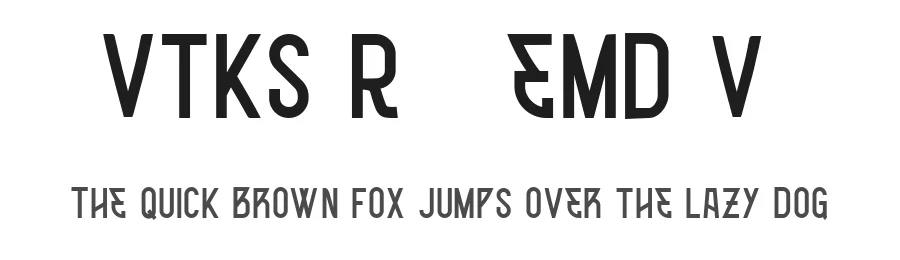 VTKS R78 EMD v2 by douglas vitkauskas — Display Font