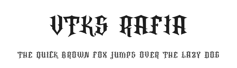 VTKS Rafia by DOUGLAS VITKAUSKAS — Display Font