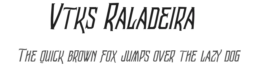 Vtks Raladeira 2 by douglas vitkauskas — Display Font