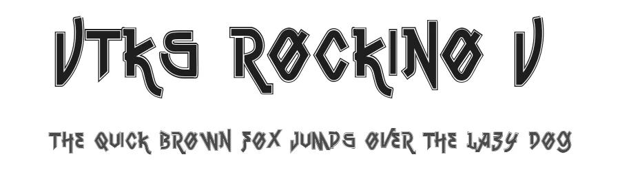 Vtks Rockino V2 by douglas vitkauskas — Display Font