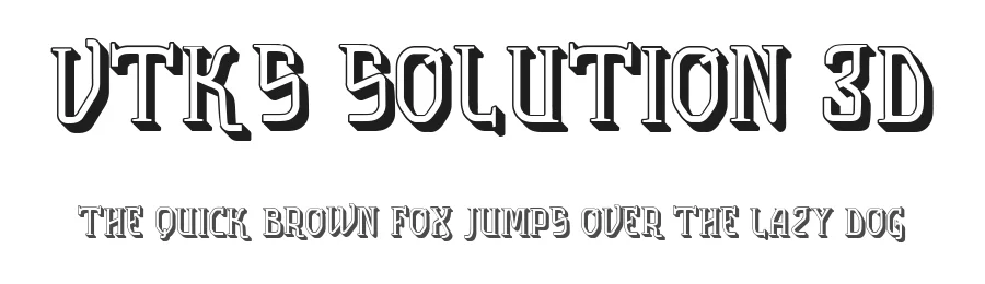 vtks solution 3d by douglas vitkauskas — Display Font