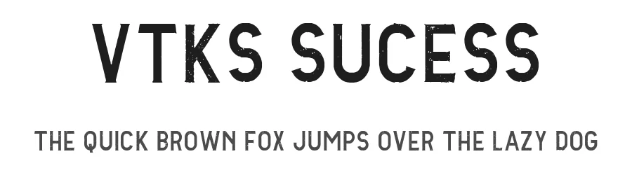 Vtks Sucess by douglas vitkauskas — Display Font