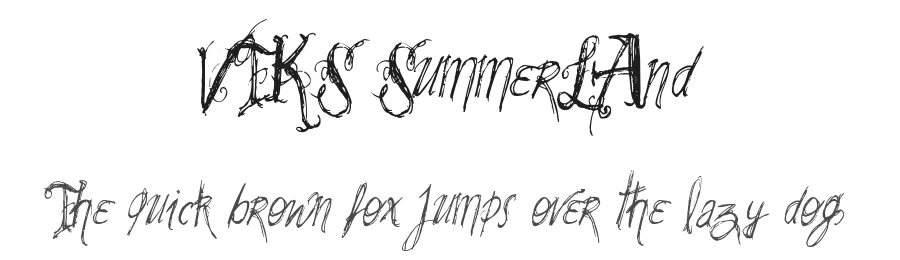 VTKS SummerLAnd by douglas vitkauskas — Display Font