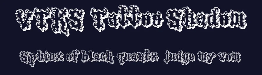 VTKS Tattoo Shadow — Display Font — thumbnail 2