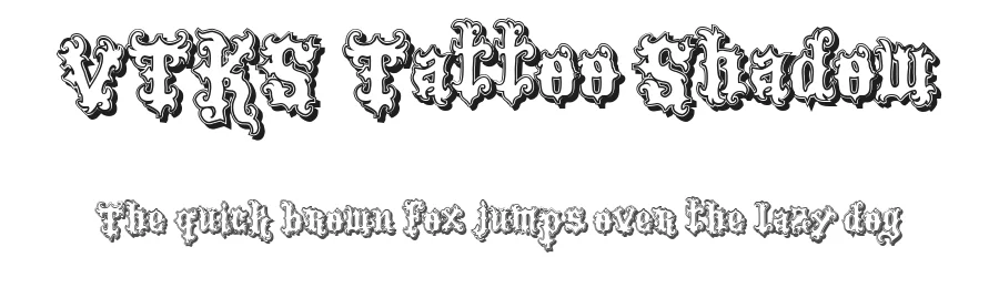 VTKS Tattoo Shadow — Display Font