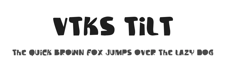 Vtks Tilt by douglas vitkauskas — Display Font