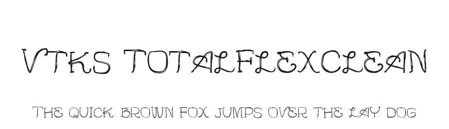 Vtks TotalFlexClean by douglas vitkauskas — Display Font