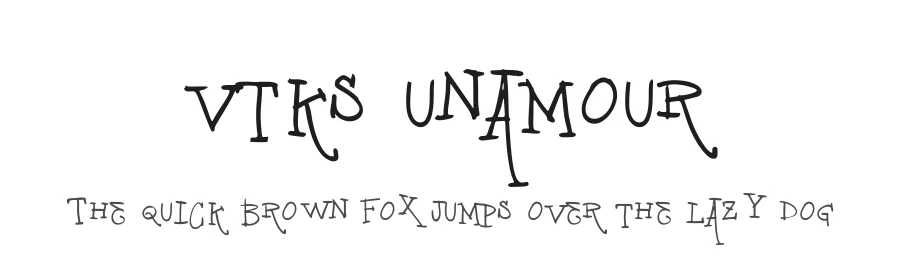 vtks unamour by douglas vitkauskas — Display Font