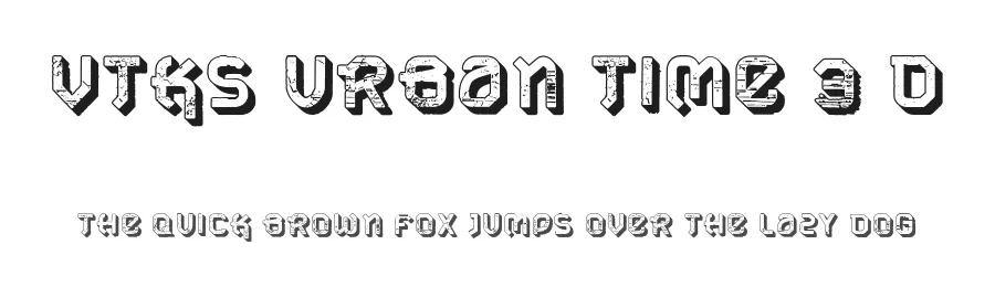 VTKS URBAN TIME 3 d by douglas vitkauskas — Display Font