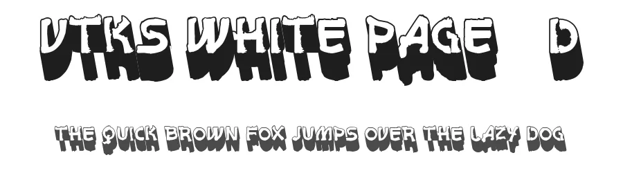 vtks white page 3d by douglas vitkauskas — Display Font