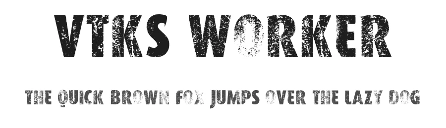 VTKS WORKER by douglas vitkauskas — Display Font