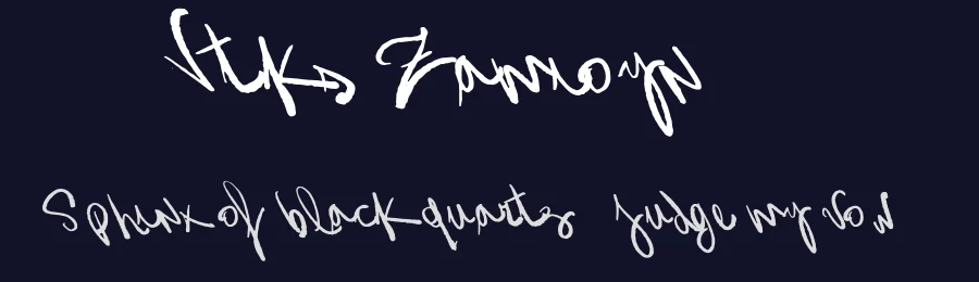 Vtks Zamioyn4 by Douglas Vitkauskas — Script Font — thumbnail 2