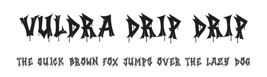 Vuldra Drip Drip by Muhammad Panji Ramdhani — Display Font