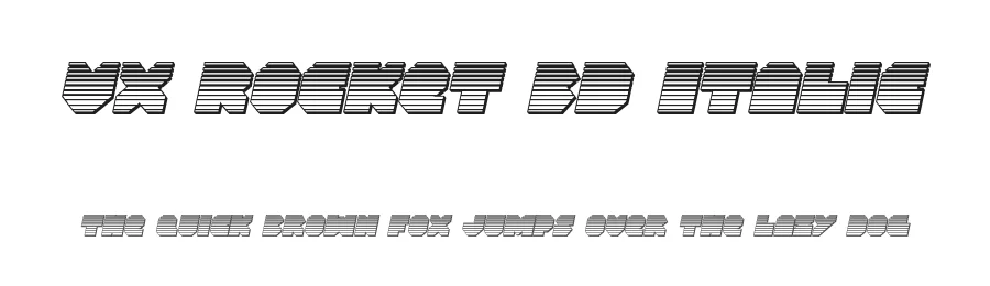 VX Rocket 3D Italic by Daniel Zadorozny — Display Font