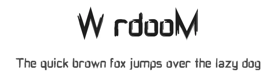 W rdooM by Mehmet Abacı — Display Font