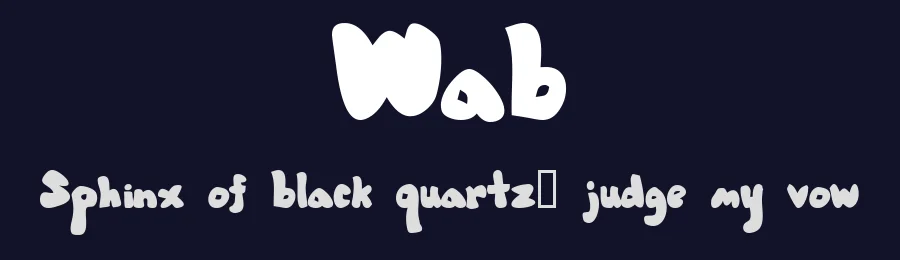 Wab — Display Font — thumbnail 2
