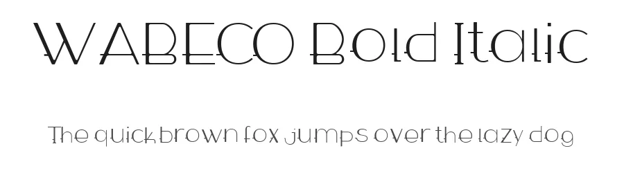 WABECO Bold Italic by Paul Reis — Display Font