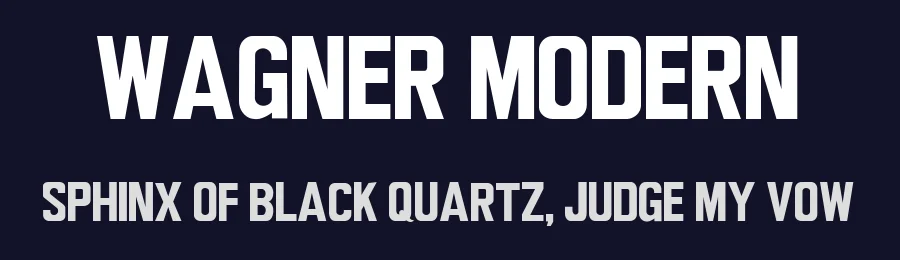 Wagner Modern — Display Font — thumbnail 2