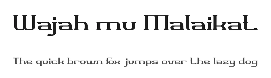 Wajah mu Malaikat by http://www.dafont.com/wino-s-kadir.d2209 — Display Font