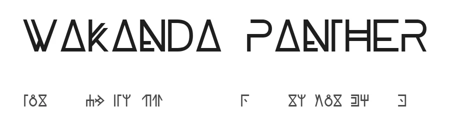 WAKANDA PANTHER by SpideRaY — Display Font