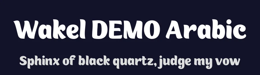 Wakel DEMO Arabic by Nur Syamsi & Bustanul A. — Display Font — thumbnail 2