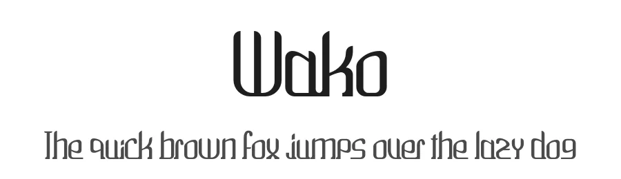 Wako by Alberto Villanueva — Display Font