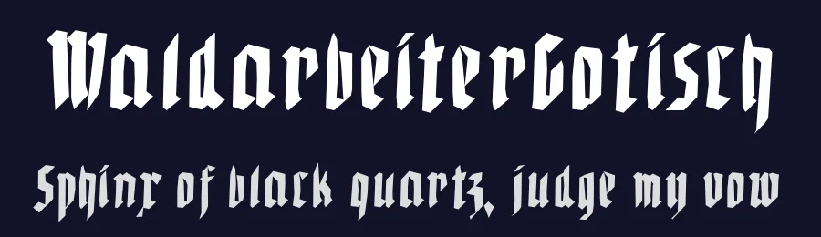 WaldarbeiterGotisch — Display Font — thumbnail 2