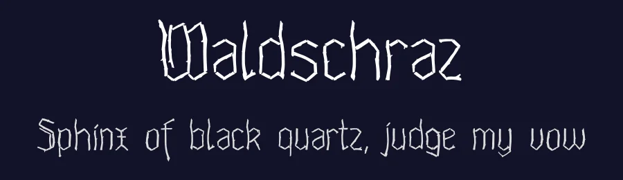Waldschraz by Fabian Kirst — Display Font — thumbnail 2