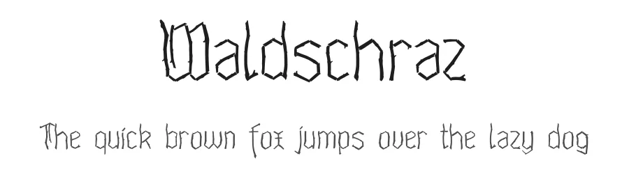 Waldschraz by Fabian Kirst — Display Font