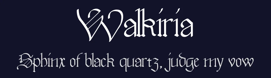 Walkiria — Display Font — thumbnail 2